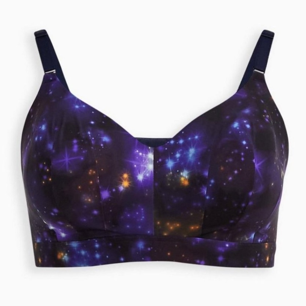 Torrid Dream Wire-Free Longline Bra Space Blue, Sz 40C, NWT